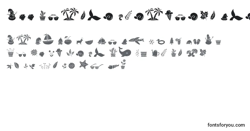 Schriftart All Season Ornaments Font by Keithzo 7NTypes – Alphabet, Zahlen, spezielle Symbole