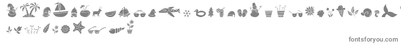 All Season Ornaments Font by Keithzo 7NTypes Font – Gray Fonts on White Background