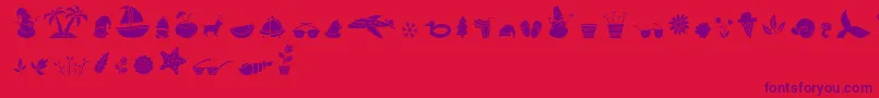 fuente All Season Ornaments Font by Keithzo 7NTypes – Fuentes Moradas Sobre Fondo Rojo