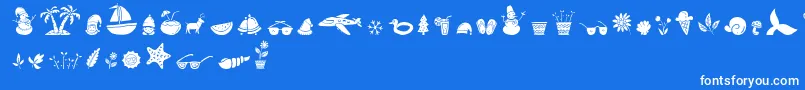 Police All Season Ornaments Font by Keithzo 7NTypes – polices blanches sur fond bleu