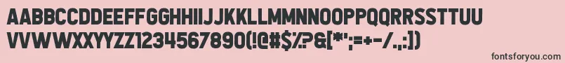 All the Way to the Sun Font – Black Fonts on Pink Background