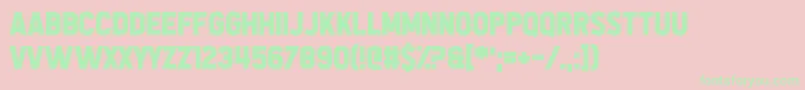 All the Way to the Sun Font – Green Fonts on Pink Background