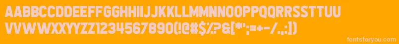 All the Way to the Sun Font – Pink Fonts on Orange Background