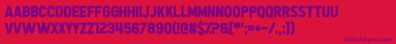 All the Way to the Sun Font – Purple Fonts on Red Background