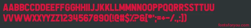 All the Way to the Sun Font – Red Fonts on Black Background