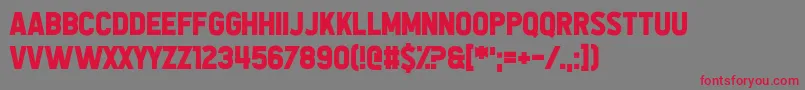 Police All the Way to the Sun – polices rouges sur fond gris