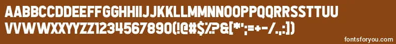 All the Way to the Sun Font – White Fonts on Brown Background