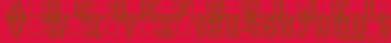 All Things Must Pass Font – Brown Fonts on Red Background