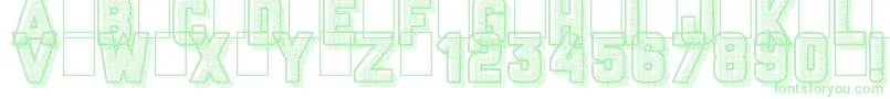 All Things Must Pass-Schriftart – Grüne Schriften auf weißem Hintergrund