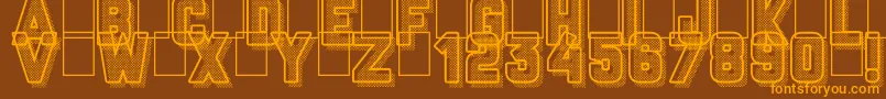 All Things Must Pass-fontti – oranssit fontit ruskealla taustalla