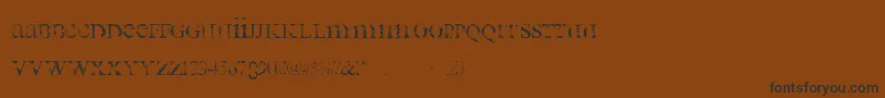 all used up Font – Black Fonts on Brown Background