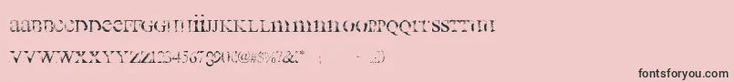 フォントall used up – ピンクの背景に黒い文字