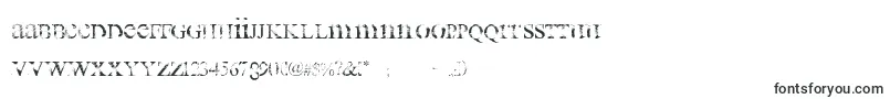 Шрифт all used up – формы шрифтов