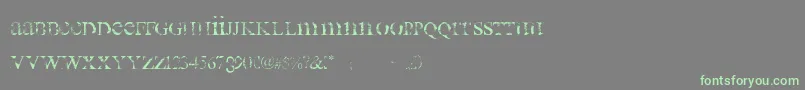 all used up Font – Green Fonts on Gray Background