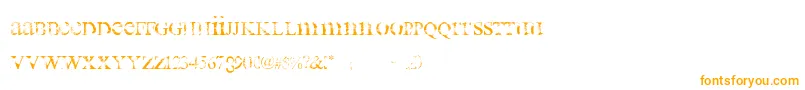 all used up Font – Orange Fonts on White Background