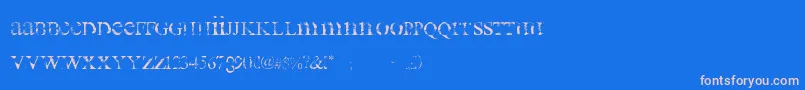 all used up Font – Pink Fonts on Blue Background