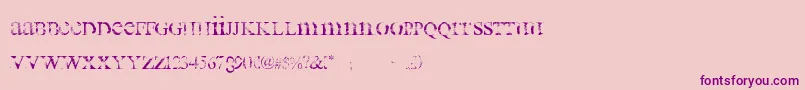 all used up Font – Purple Fonts on Pink Background