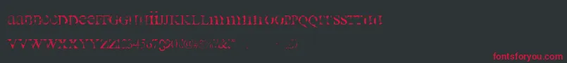all used up Font – Red Fonts on Black Background