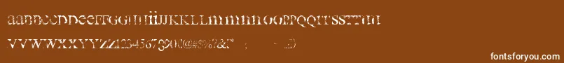 all used up Font – White Fonts on Brown Background