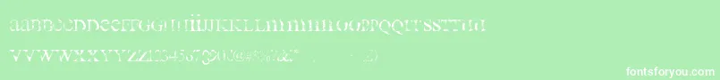 all used up Font – White Fonts on Green Background