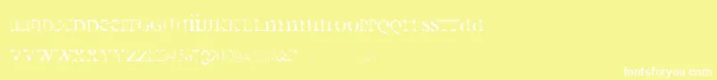 all used up Font – White Fonts on Yellow Background