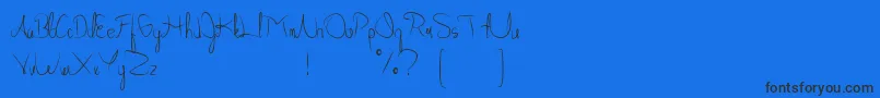 Allabamafree Font – Black Fonts on Blue Background