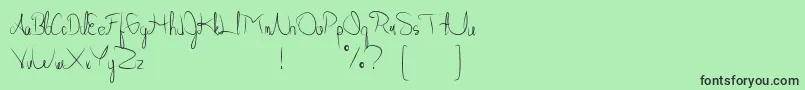 Allabamafree Font – Black Fonts on Green Background
