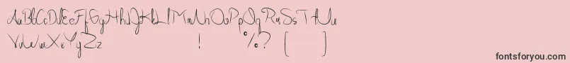Allabamafree Font – Black Fonts on Pink Background