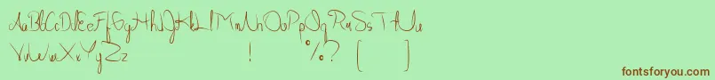Allabamafree Font – Brown Fonts on Green Background