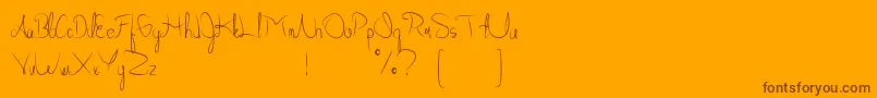 Allabamafree Font – Brown Fonts on Orange Background