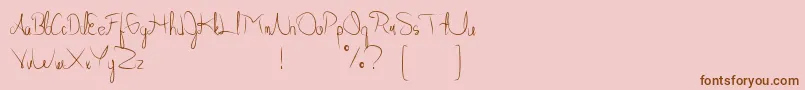 Allabamafree Font – Brown Fonts on Pink Background