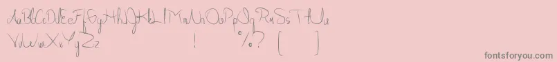Allabamafree-Schriftart – Graue Schriften auf rosa Hintergrund