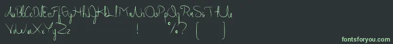Allabamafree Font – Green Fonts on Black Background