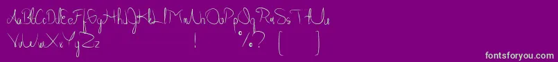 Allabamafree Font – Green Fonts on Purple Background