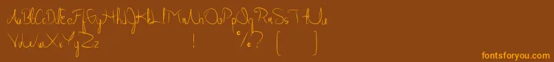 Allabamafree Font – Orange Fonts on Brown Background