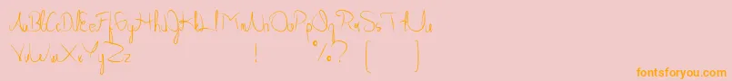 Allabamafree Font – Orange Fonts on Pink Background