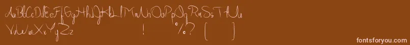Allabamafree Font – Pink Fonts on Brown Background