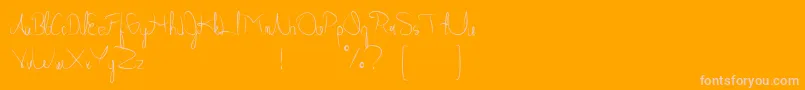 Allabamafree Font – Pink Fonts on Orange Background