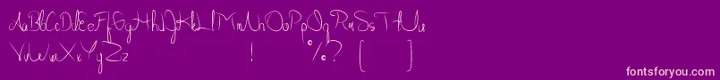 Allabamafree Font – Pink Fonts on Purple Background