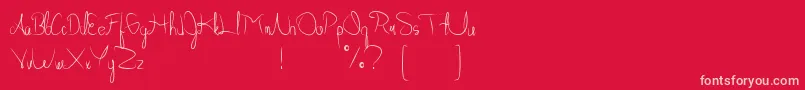Allabamafree Font – Pink Fonts on Red Background