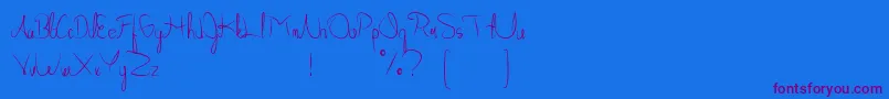 Allabamafree Font – Purple Fonts on Blue Background