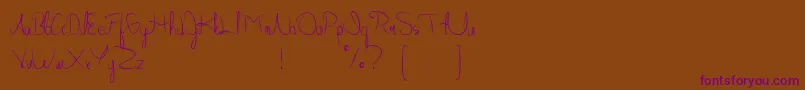 Allabamafree Font – Purple Fonts on Brown Background