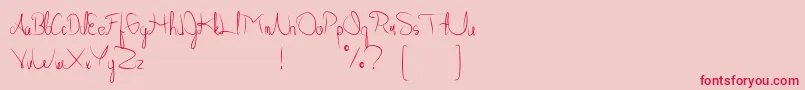 Allabamafree Font – Red Fonts on Pink Background
