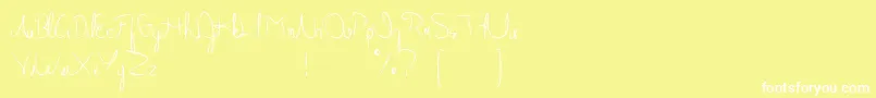 Allabamafree Font – White Fonts on Yellow Background