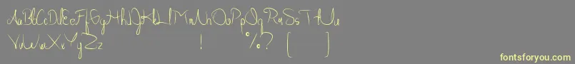 Allabamafree Font – Yellow Fonts on Gray Background