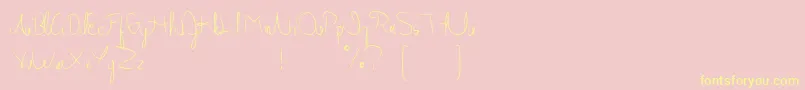 Allabamafree Font – Yellow Fonts on Pink Background