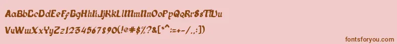 Alladhina Font – Brown Fonts on Pink Background