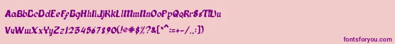 Alladhina Font – Purple Fonts on Pink Background