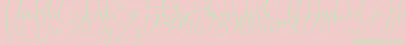 Allagia Demo Font – Green Fonts on Pink Background