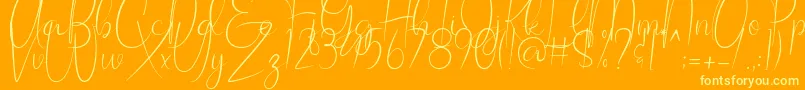 fuente Allagia Demo – Fuentes Amarillas Sobre Fondo Naranja